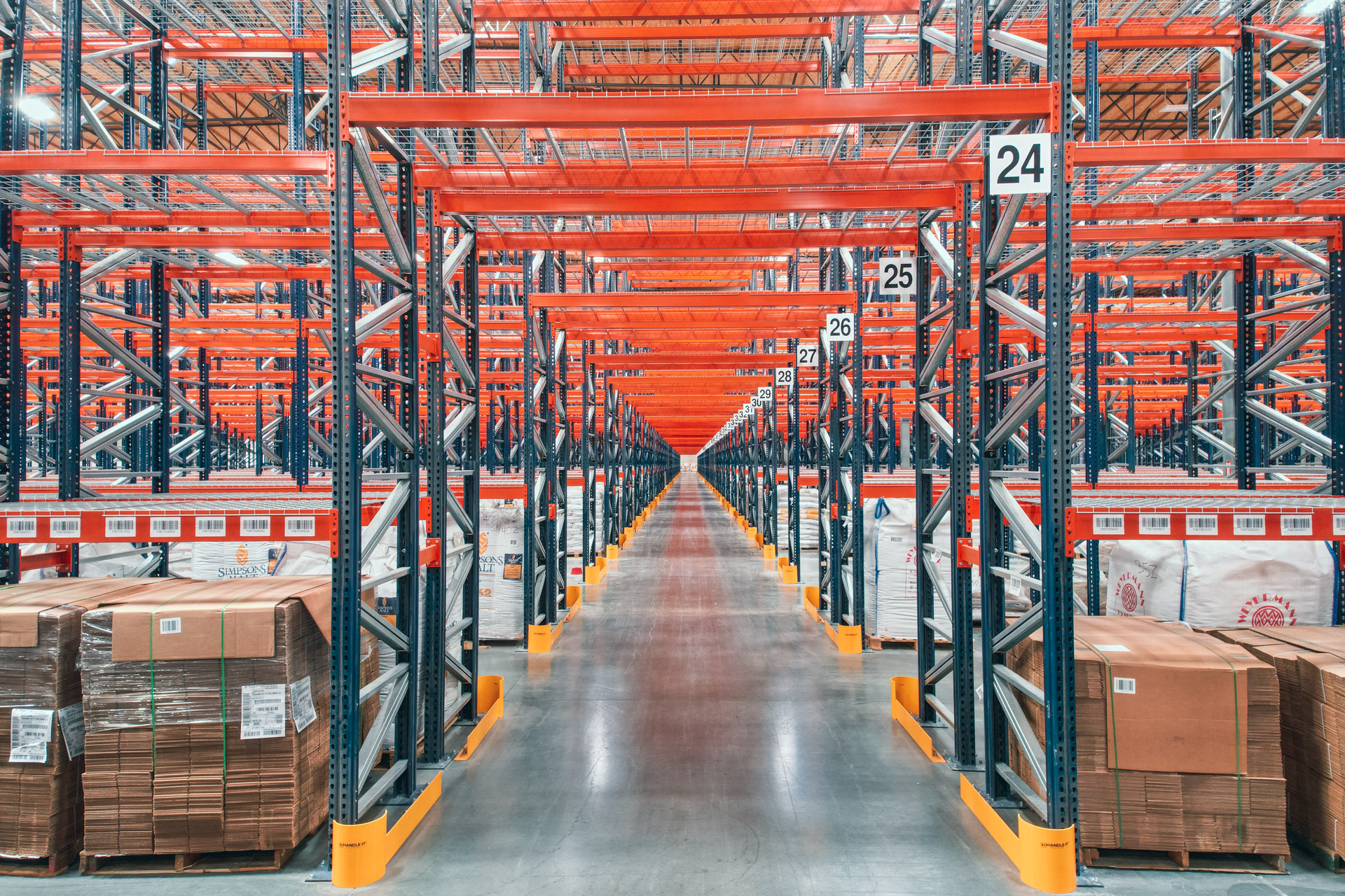 Industrial pallet racking installation in Forsyth warehouse